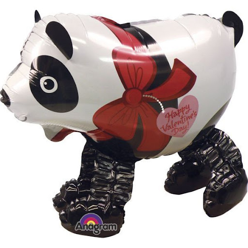 Ходячий шар Панда с бантиком 53*46см 