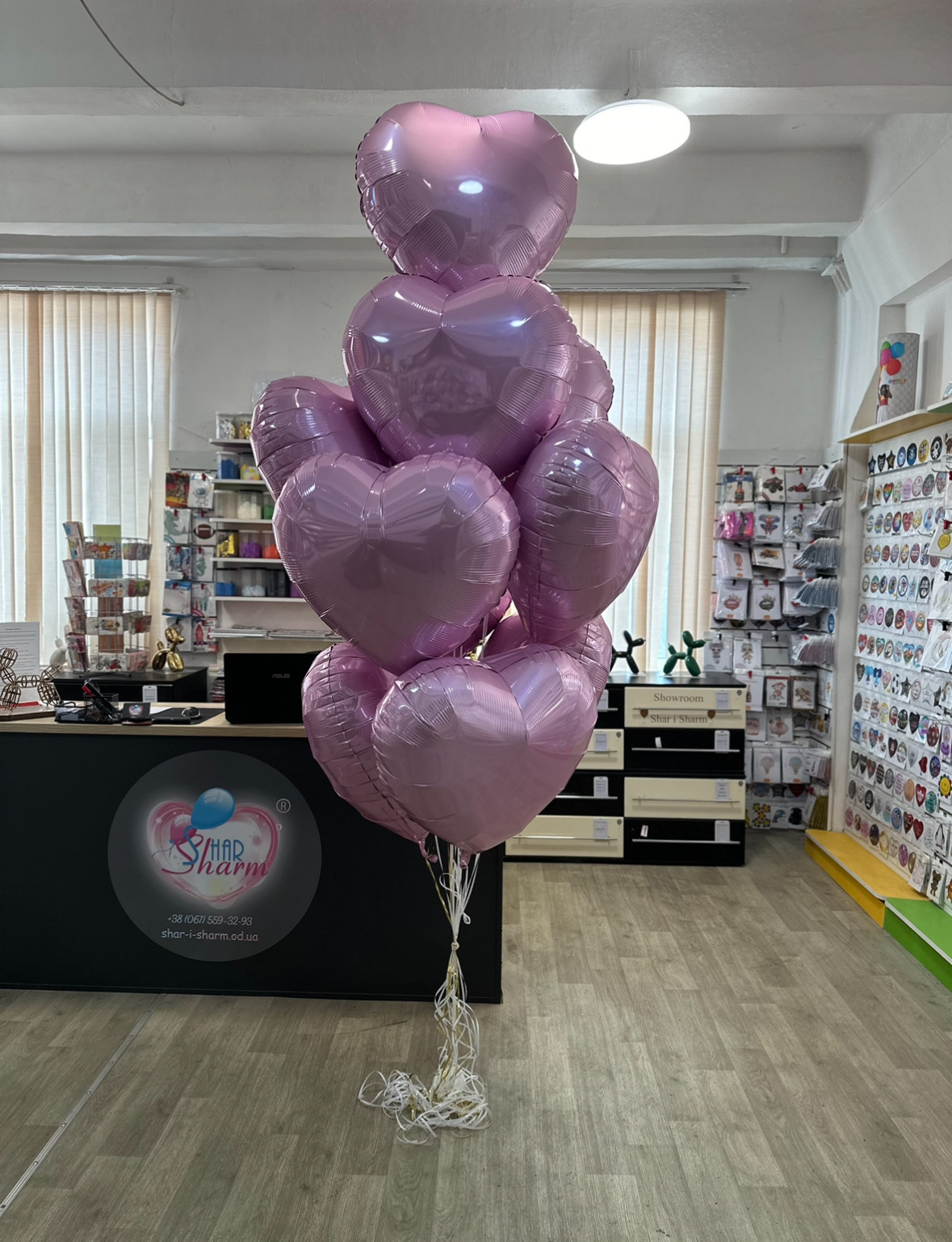 Огромные сердца любви