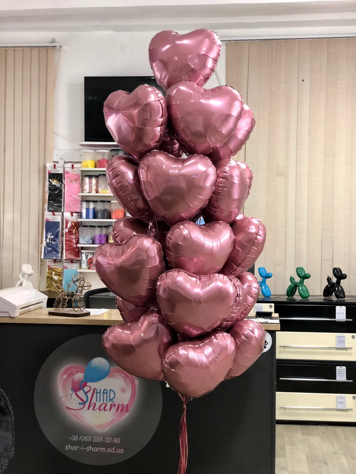 Шоколадный набор шаров сердец 