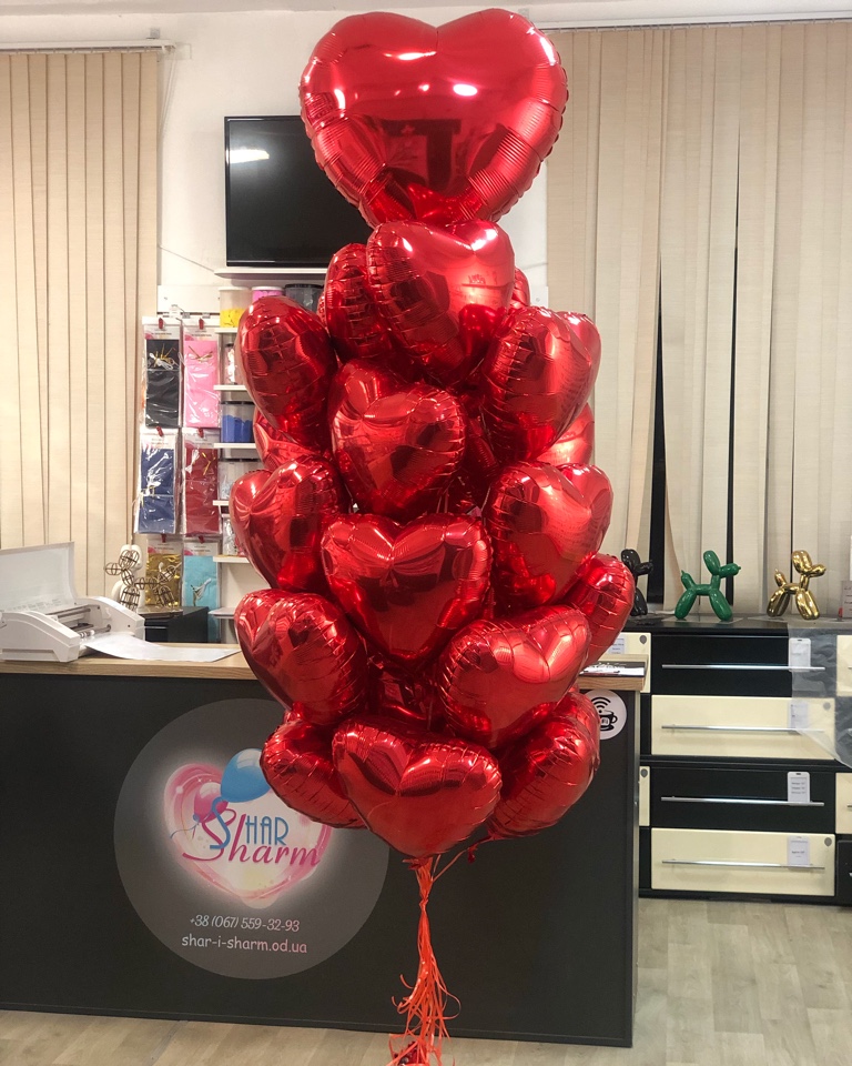 Vip  букет сердец 