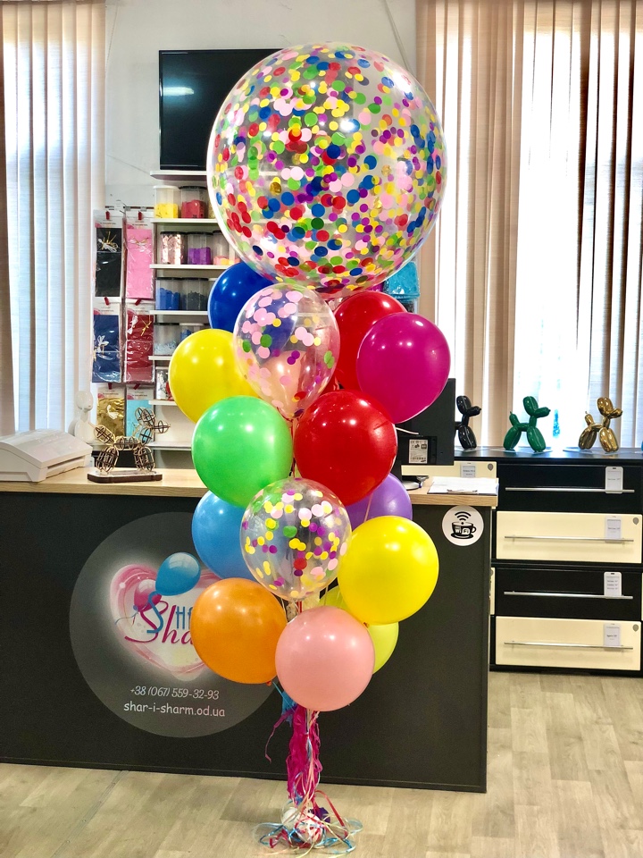 Букет шаров яркий 