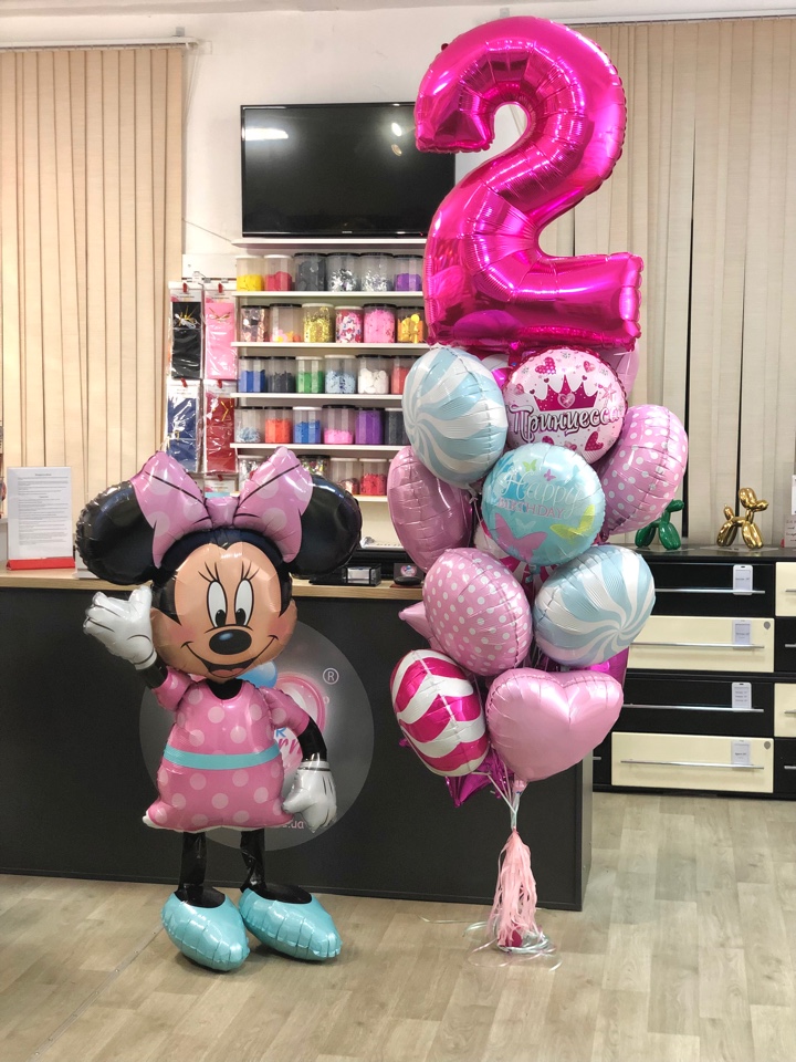 Шары в стиле Минни Мауса