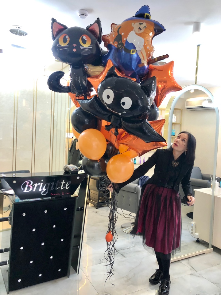 Стильные набор шаров оранжево-черный 