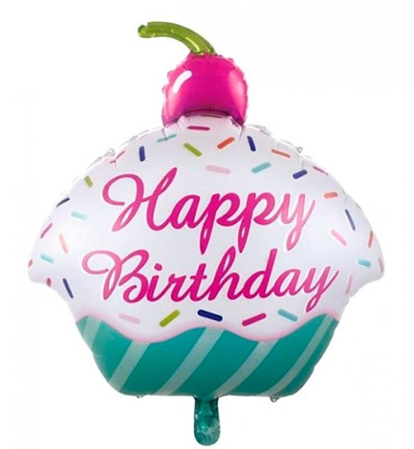 Кекс с вишенкой Happy Birthday 68*89 см