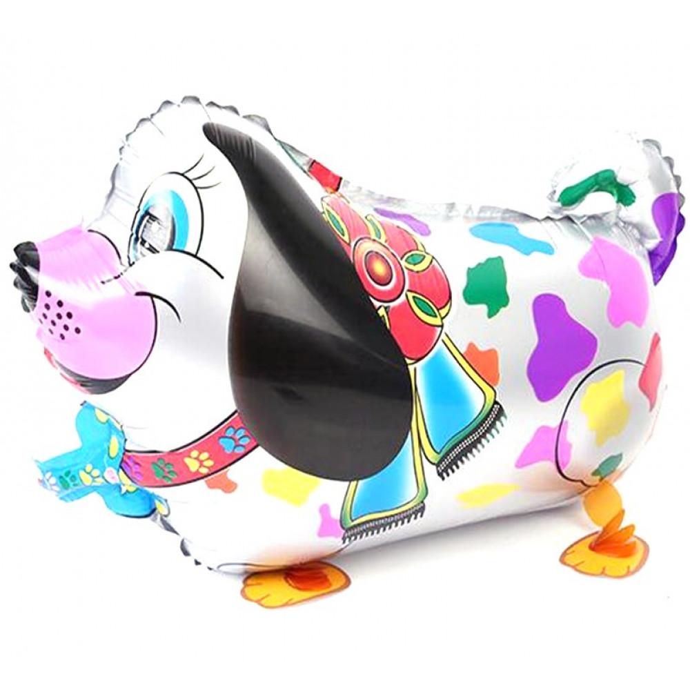 Ходячая фигура Собачка цветная-белая 60см