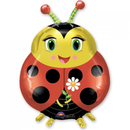 Божья коровка с цветком 68*50см