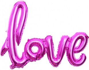 Надпись love Фигурная Малиновая 1метр 
