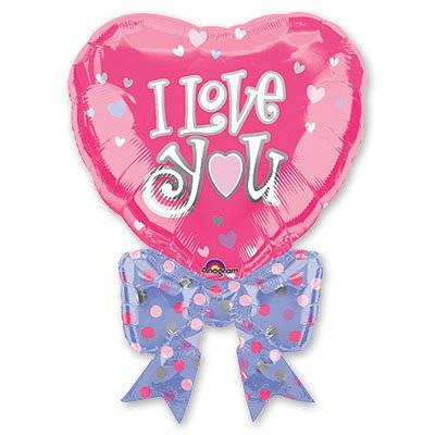 Сердце с бантиком I Love You 32"