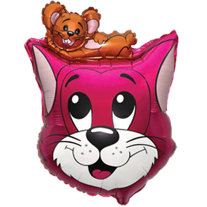 Фигура Том и Джери малиновый Flexmetal