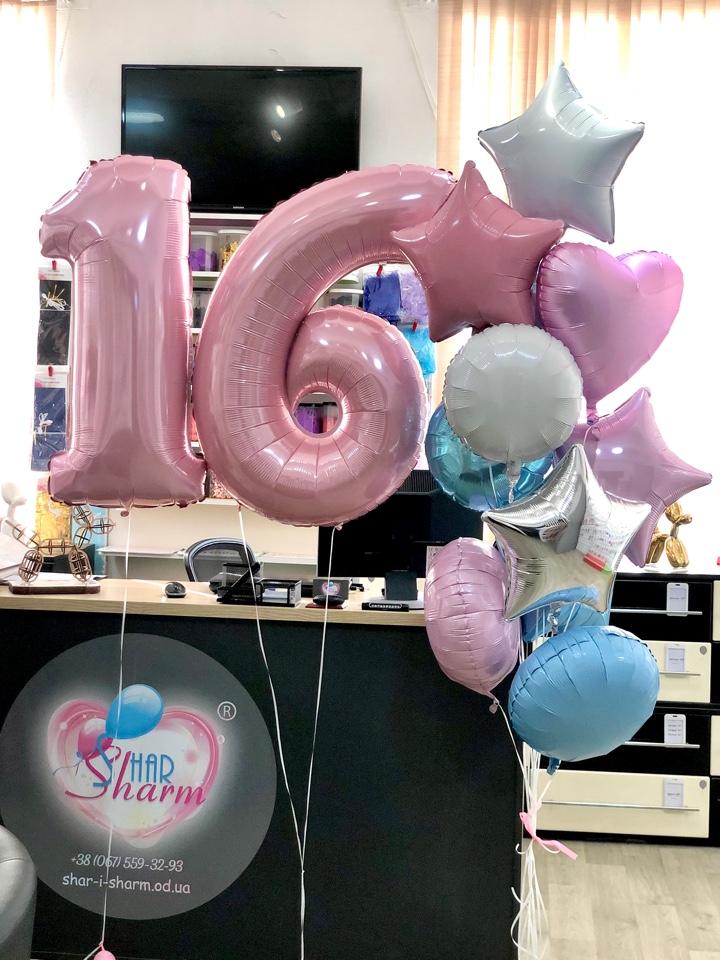 Шары цифры и набор шаров на ваш день рождения