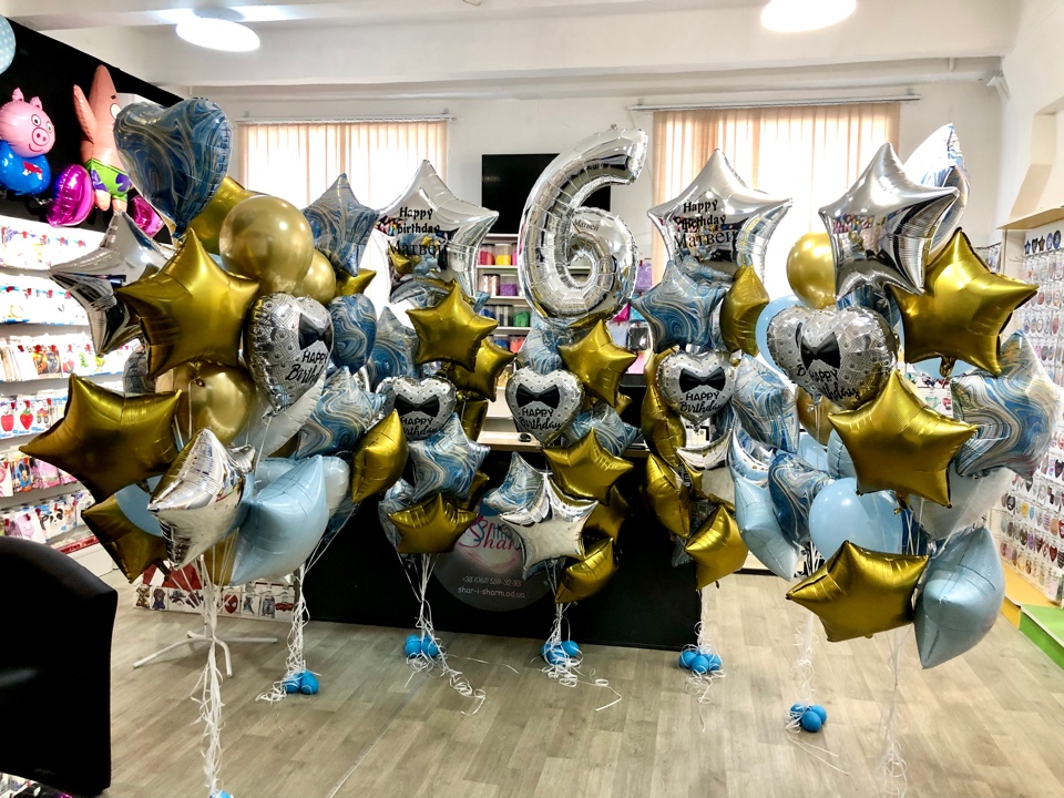 Набор шаров Vip из 7 букетов 