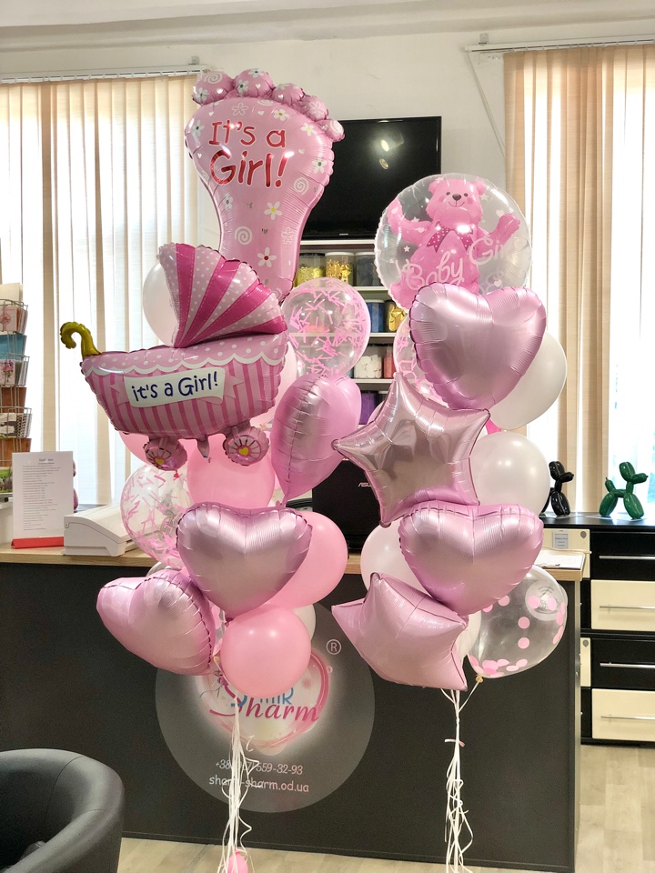 Набор шаров на выписку для любимой доченьки