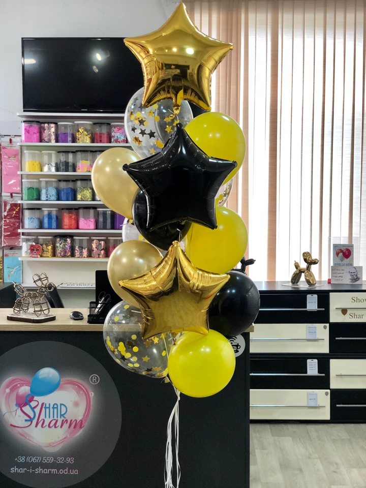 Шарики гелиевые в Одессе в форме букета