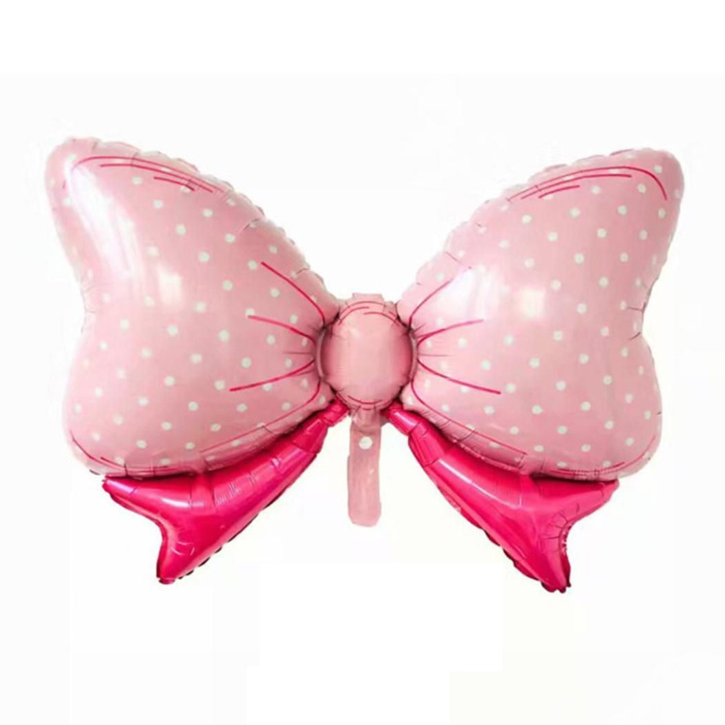 Шар бант розовый 80*48 см с гелием 