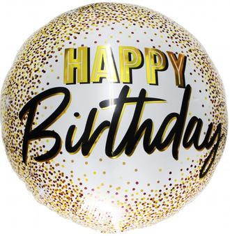 18" Круг "Happy Birthday" Конфетти 
