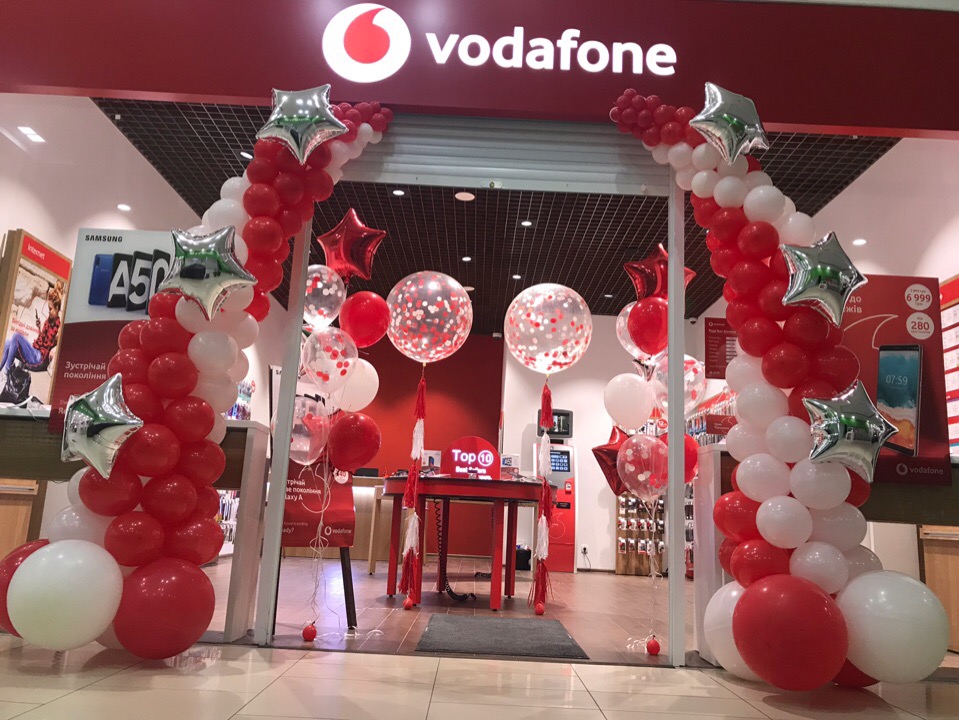 Шары на открытие магазина.Разнокалиберная гирлянда