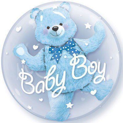  24" Медвежонок голубой