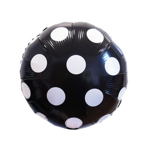 18" Круг Горошек белый на чёрном