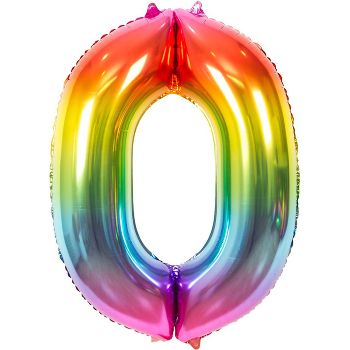 Цифра 0 - 40" радуга металлик