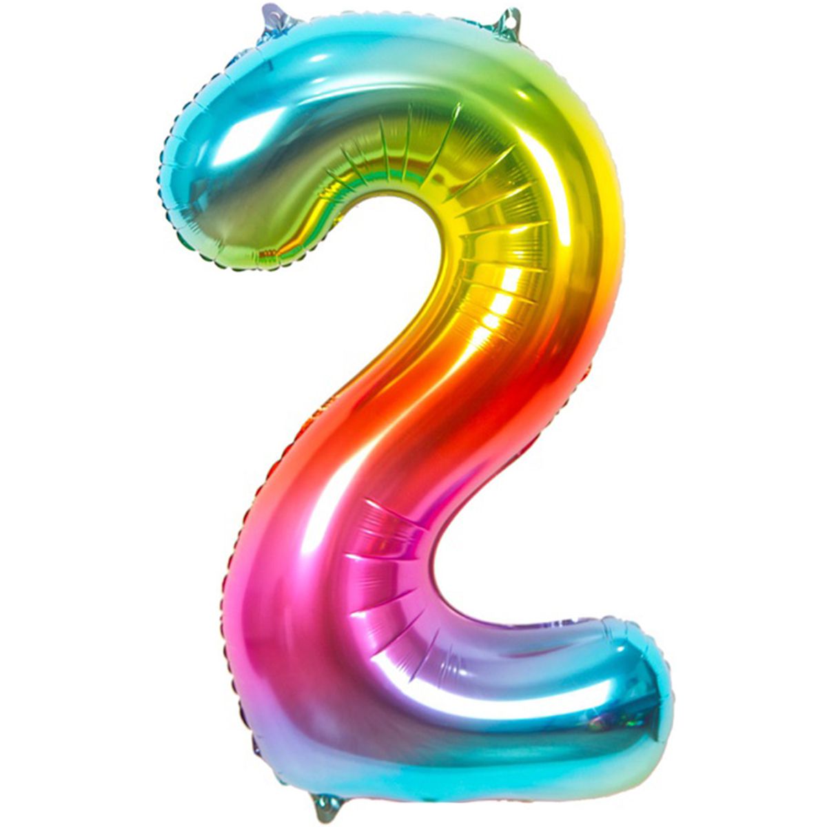 Цифра 2 - 40" радуга металлик