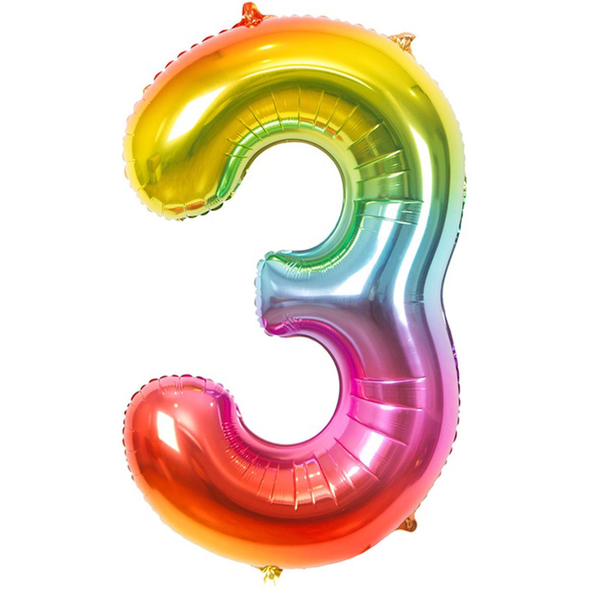 Цифра 3 - 40" радуга металлик