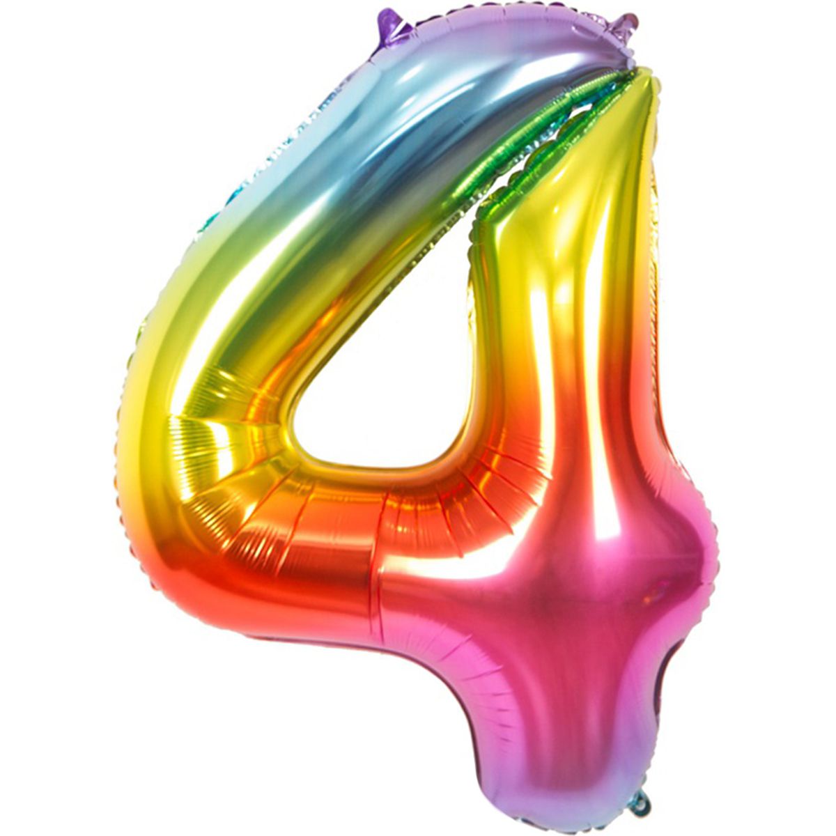 Цифра 4 - 40" радуга металлик
