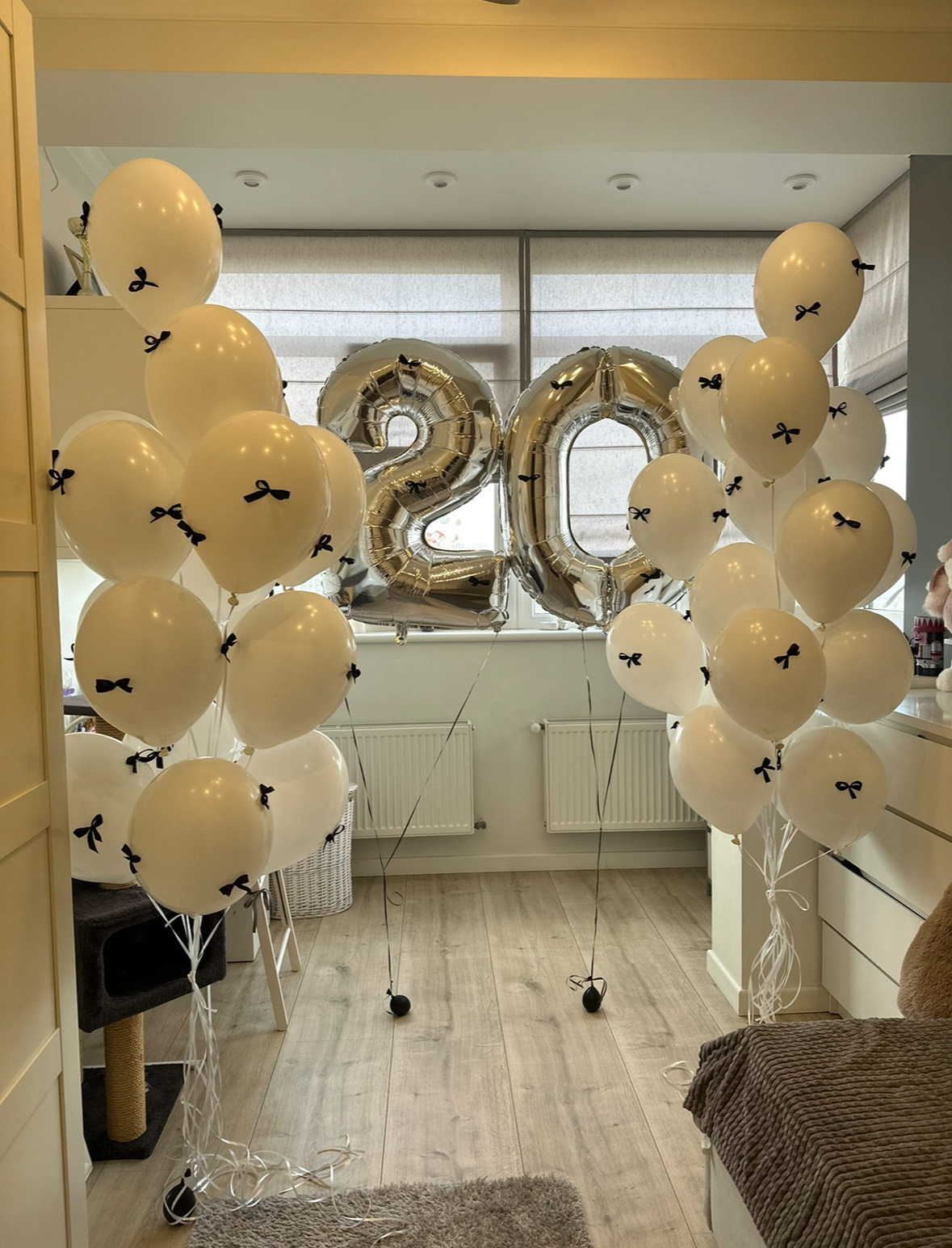 Набор 2 цифры и 2 букета с бантиками