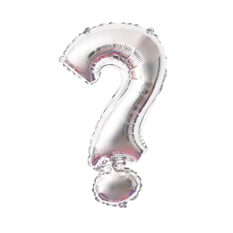 Шар мини-фигура Вопросительный знак.серебро