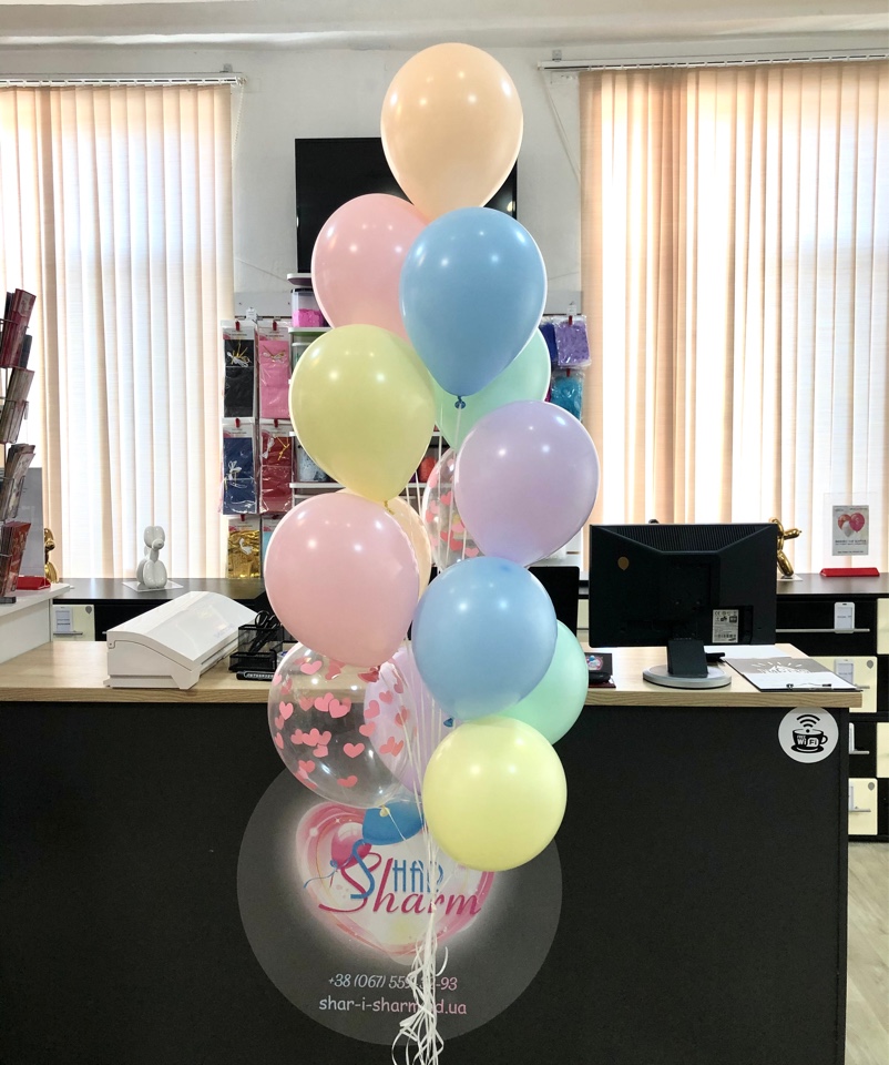 Букет шаров пастельный
