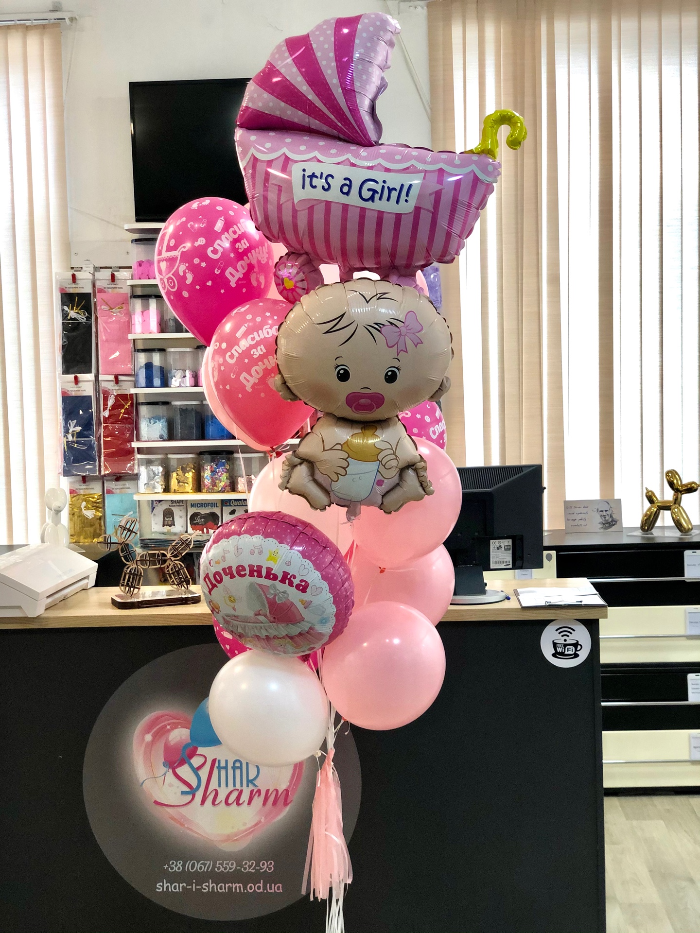 Шарики на выписку с роддома