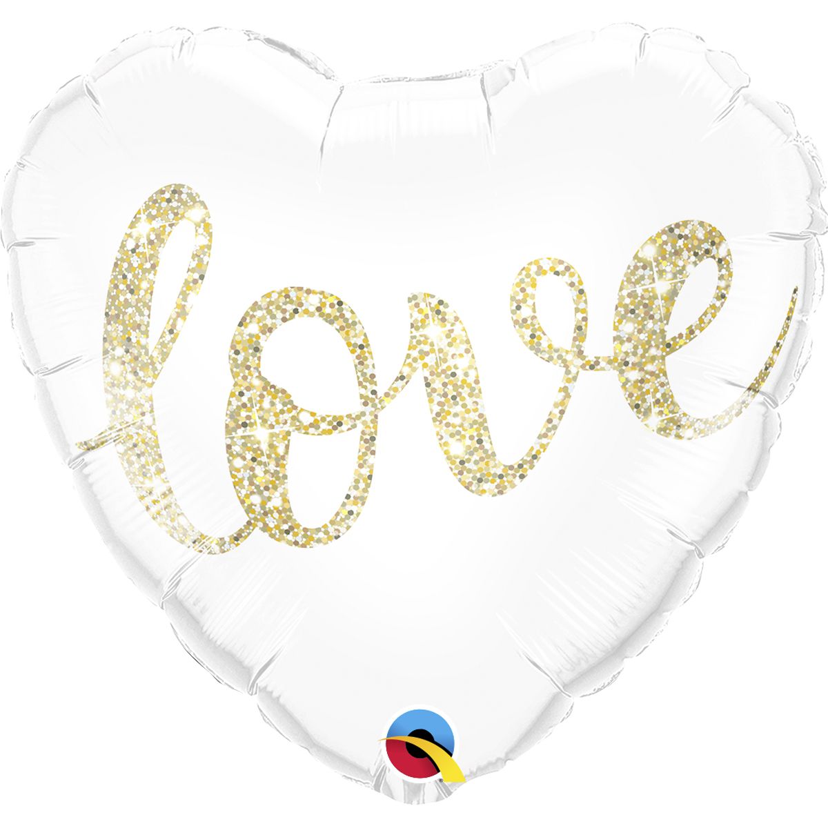  18" love глиттер золото