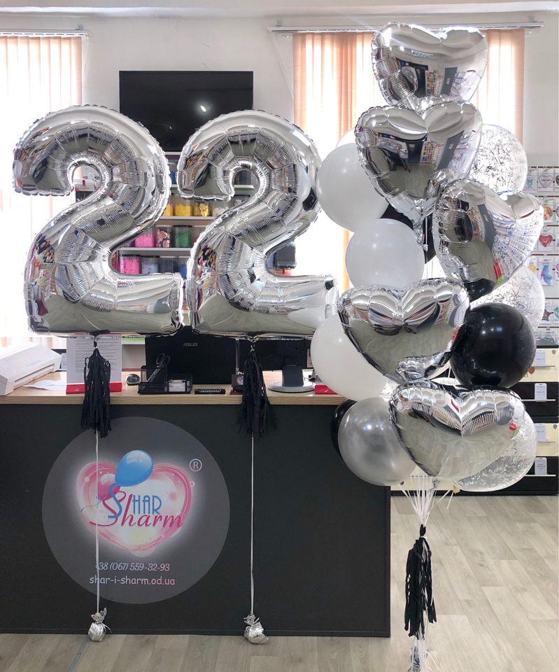 Набор шаров с цифрами 