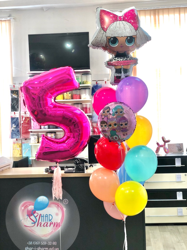 Набор шаров с Лол + цифра
