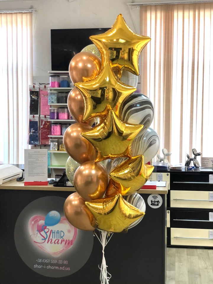 Набор шаров со звездами/агатами/медным хромом