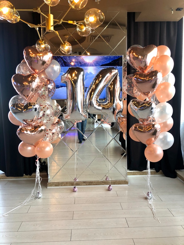 Нежное оформление в розовом золоте