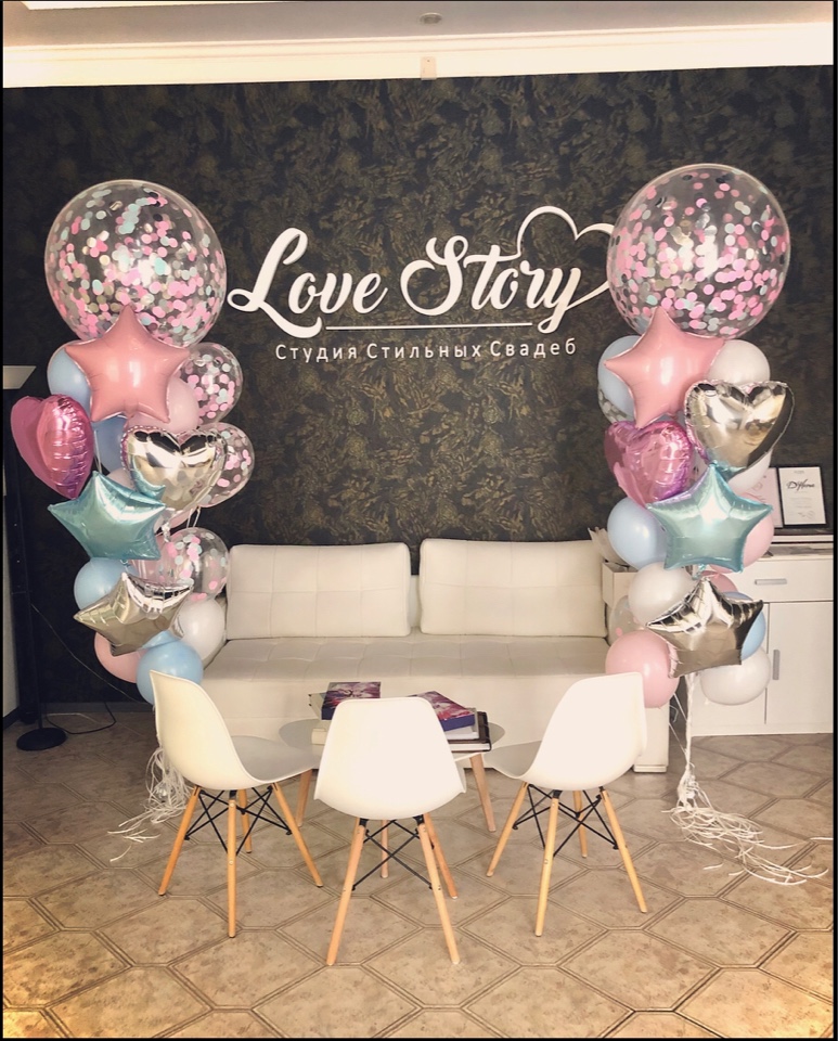 Красивые букеты шаров на открытие или презентацию (2шт)