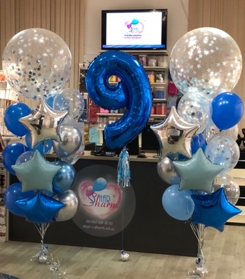 Набор для мальчика 2 букета+цифра