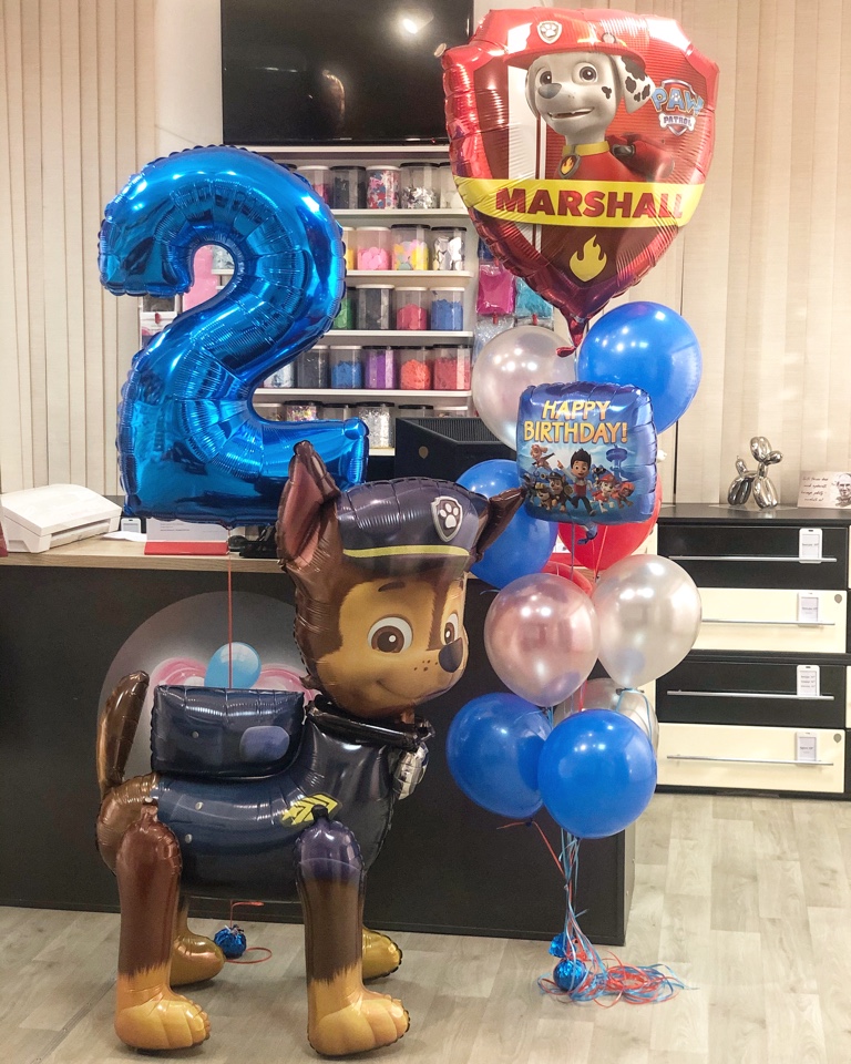 Щенячий патруль.Набор шаров с любимыми героями малышей
