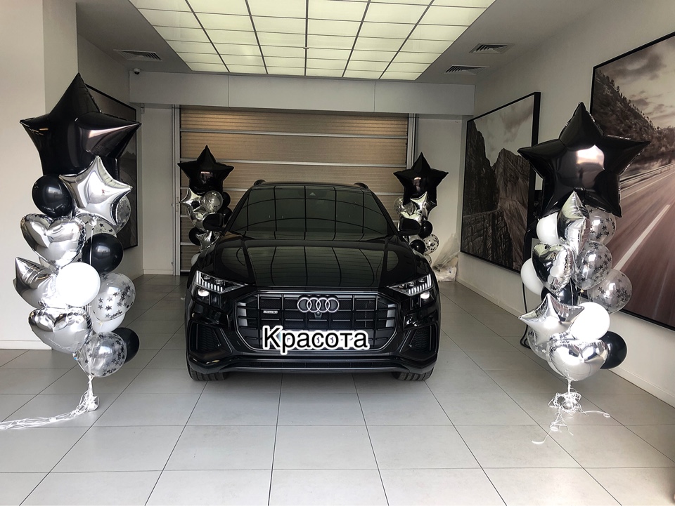 Оформление шарами машины.цена за 1 букет