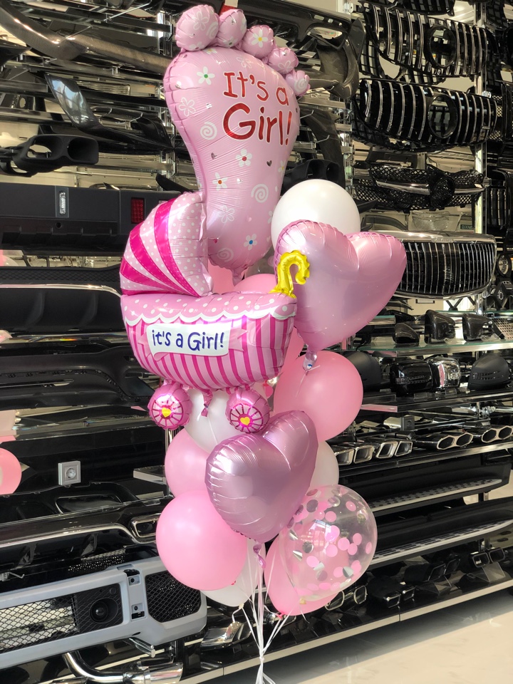 Набор шаров на выписку,для девочки.