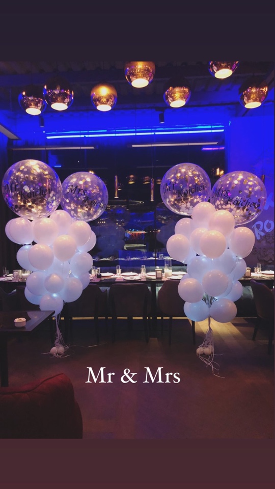 2 Букета светящихся шаров на вечер свадьбы или помолвки