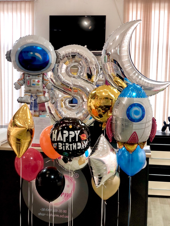 8.Оформление шарами в стиле Космос