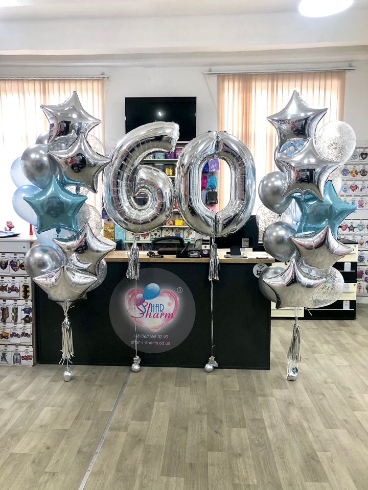 Оформление шарами на мужской праздник