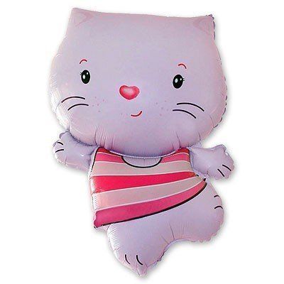 Шар с гелием Котёнок китти розовая