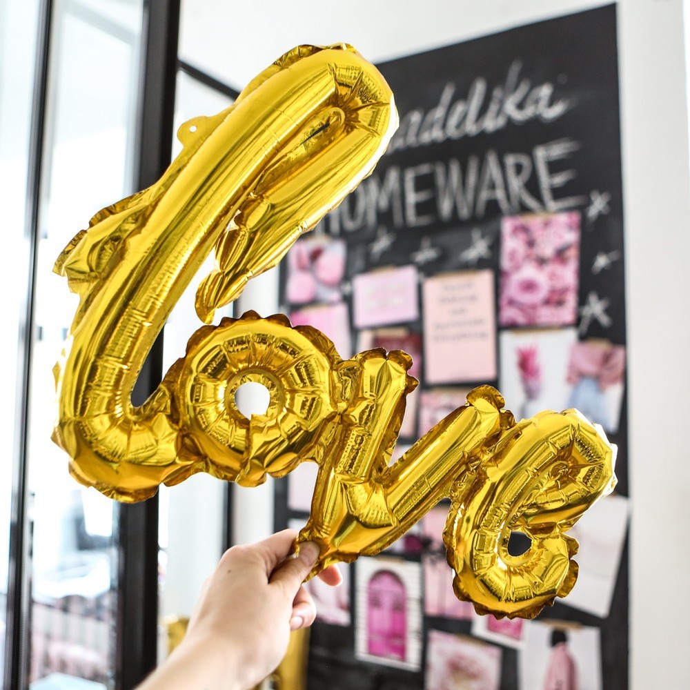 Фольга Надпись LOVE Золото