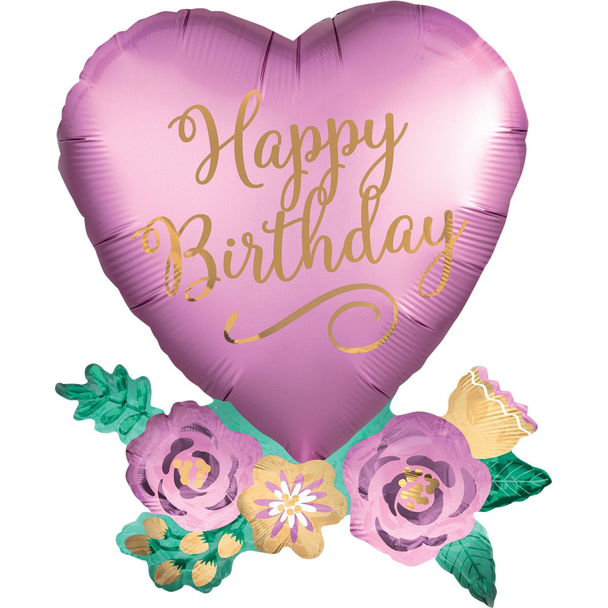 Цветы cатин фламинго 58х76 см