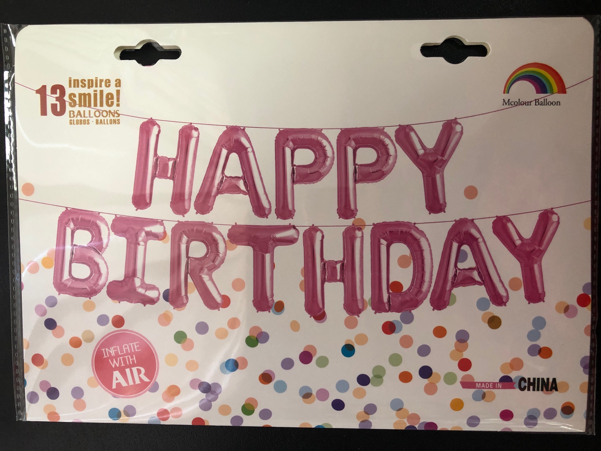 Happy Birthday 40 см/буква Розово-малиновое