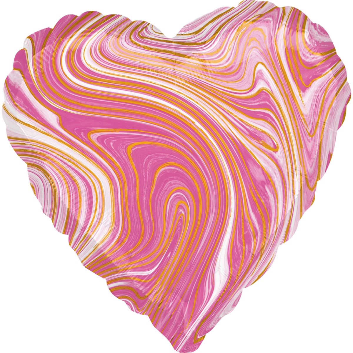 18" сердце агат розовое