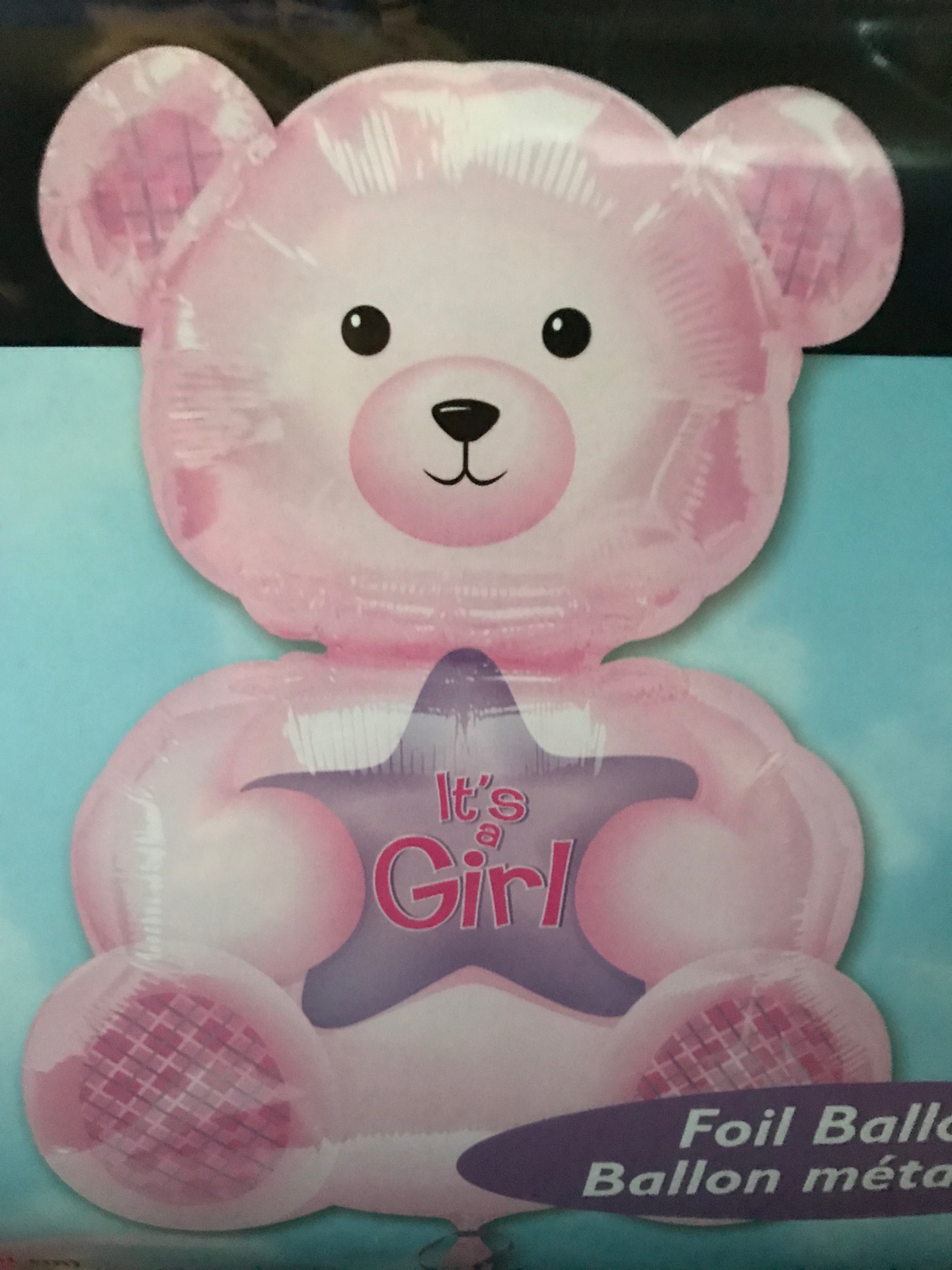 Мишка розовый