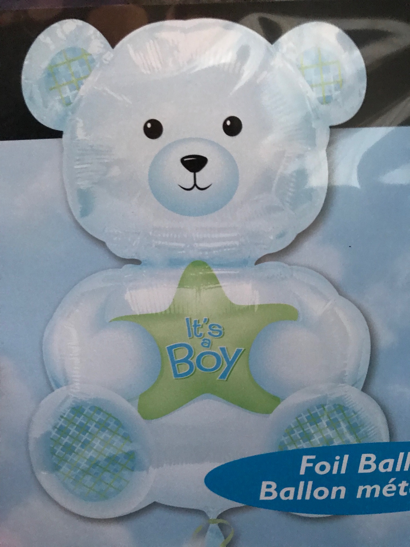 Мишка голубой 